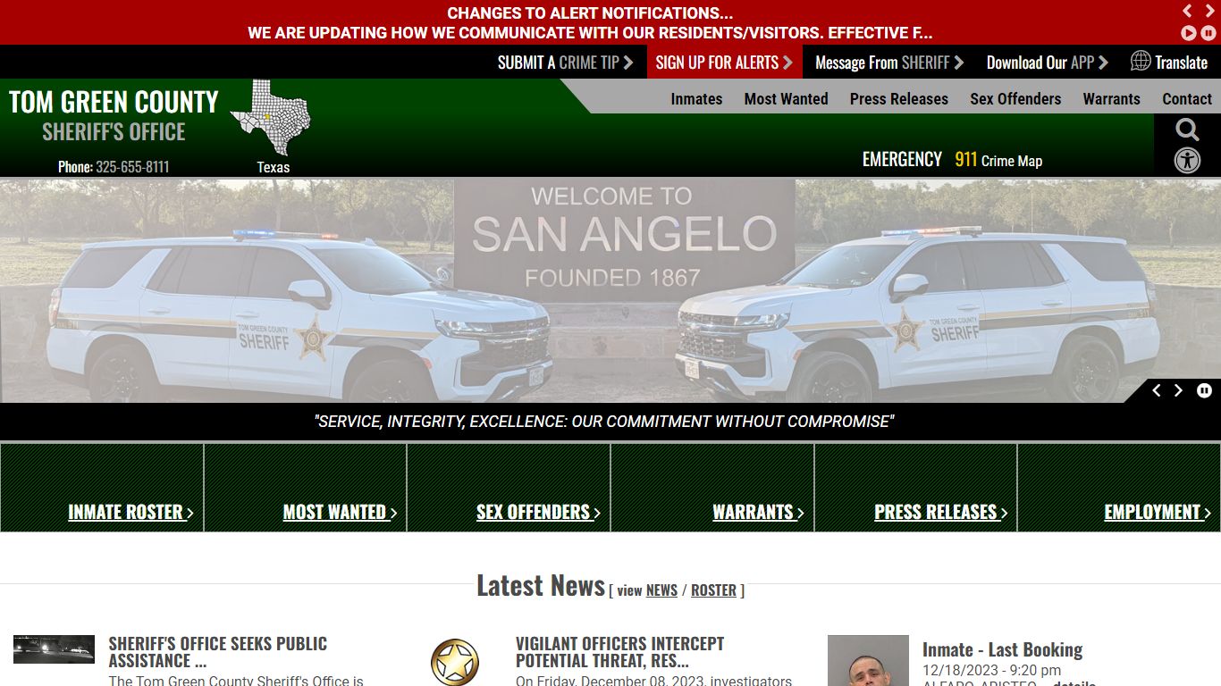 Inmate Roster (503) - Tom Green County Sheriff